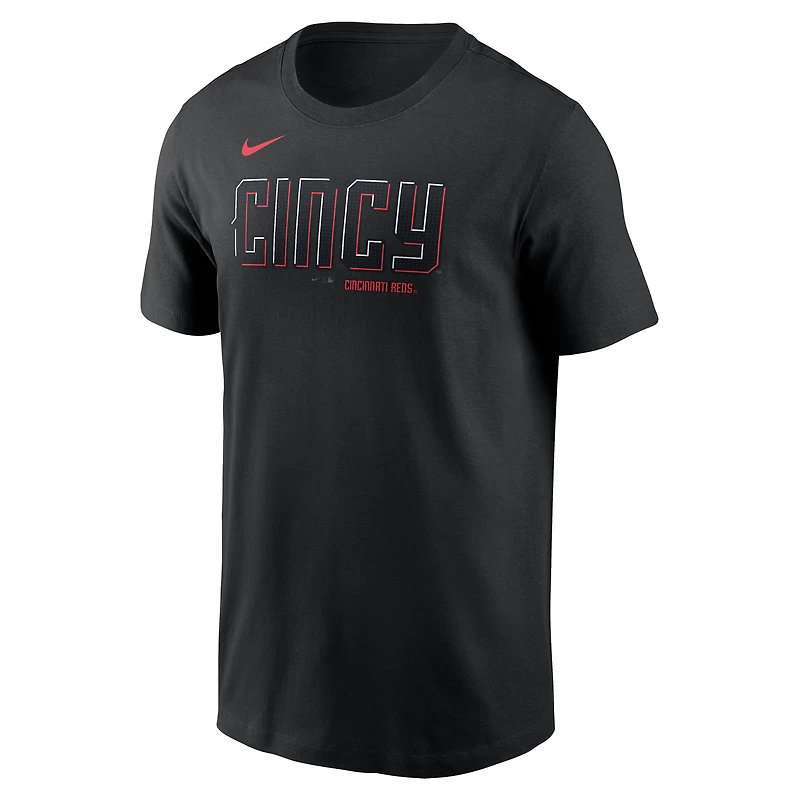 T-shirt Nike Elly de La Cruz noir pour homme des Reds Cincinnati City Connect Fuse avec nom et numéro