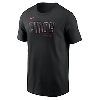 T-shirt Nike Elly de La Cruz noir pour homme des Reds Cincinnati City Connect Fuse avec nom et numéro