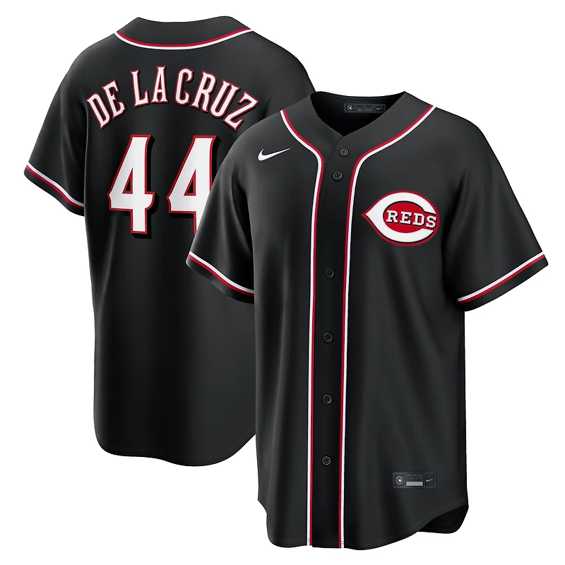 Maillot Nike Elly De La Cruz Cincinnati Reds pour homme, réplique mode, noir.