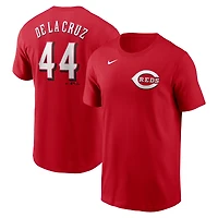 T-shirt Nike pour homme Elly De La Cruz rouge Cincinnati Reds Fuse avec nom et numéro