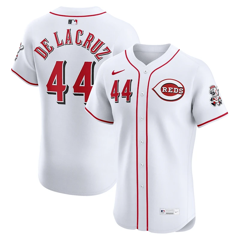 Men's Nike Elly De La Cruz White Cincinnati Reds Home Elite Jersey