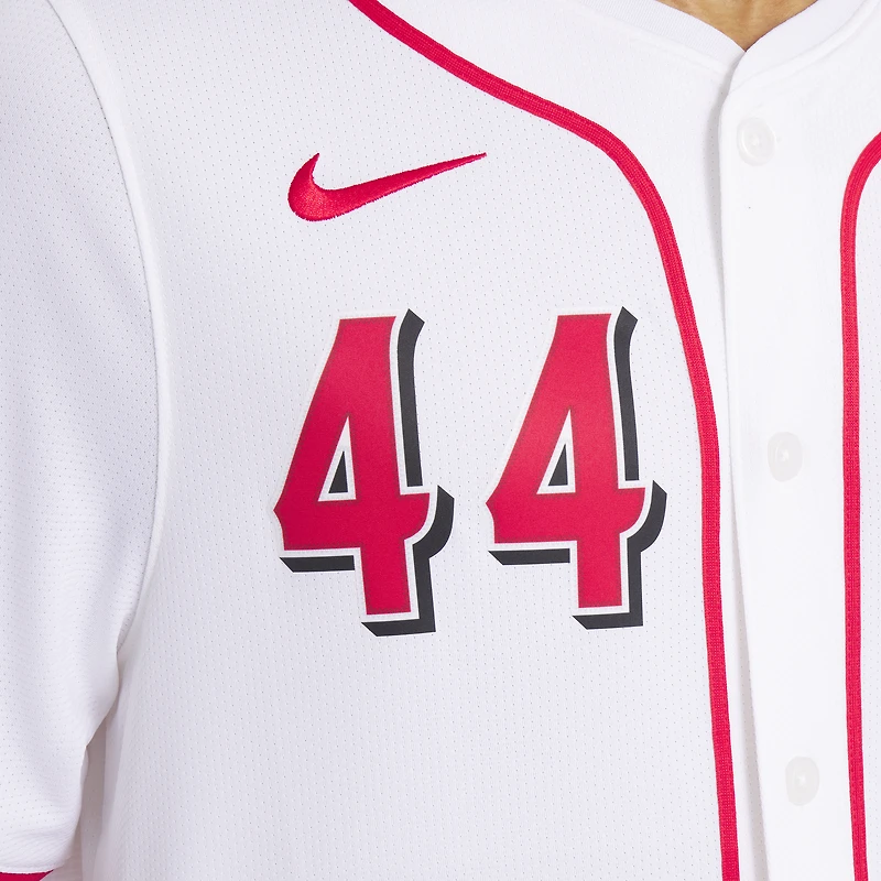 Maillot De joueur à domicile Nike Elly La Cruz pour homme, blanc, Cincinnati Reds, édition limitée
