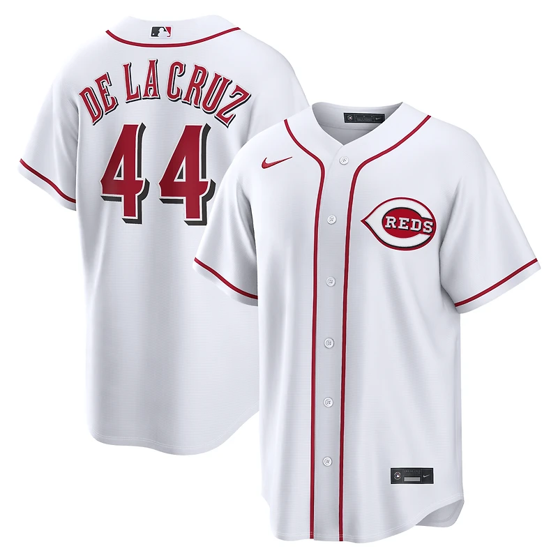 Maillot réplique domicile Nike Elly de La Cruz blanc des Reds Cincinnati pour homme
