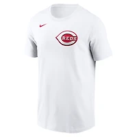 T-shirt Nike Elly de La Cruz blanc pour homme, avec nom et numéro des Reds Cincinnati