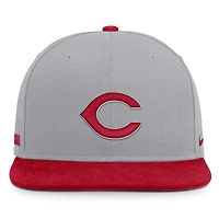 Men's Nike Gray/Red Cincinnati Reds Primetime Pro Dri-FIT Snapback Hat