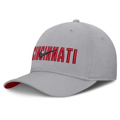 Men's Nike Gray Cincinnati Reds Primetime Rise Dri-FIT Flex Hat
