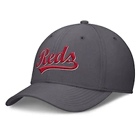 Men's Nike  Gray Cincinnati Reds Swoosh Performance Flex Hat