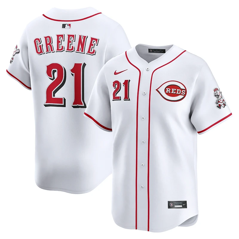 Maillot de joueur alternatif Nike Hunter Greene blanc Cincinnati Reds pour homme en édition limitée