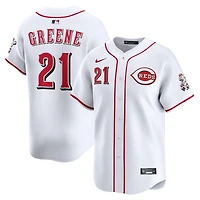 Maillot de joueur alternatif Nike Hunter Greene blanc Cincinnati Reds pour homme en édition limitée
