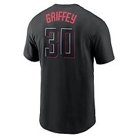 T-shirt Nike Ken Griffey Jr. noir pour homme des Reds de Cincinnati City Connect Fuse avec nom et numéro