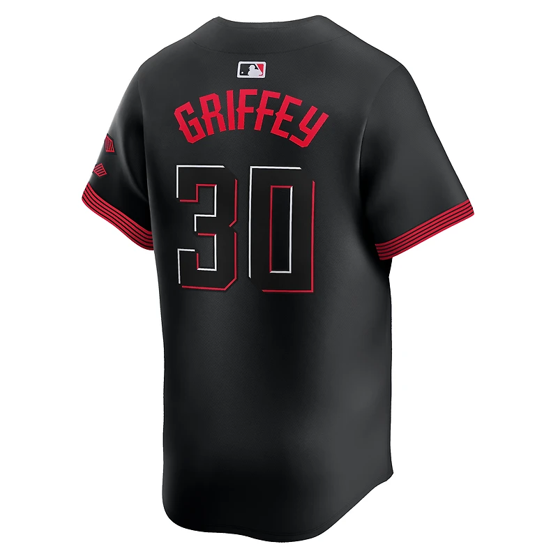Maillot Nike Ken Griffey Jr. noir pour homme, édition limitée, joueur retraité des Reds de Cincinnati City Connect