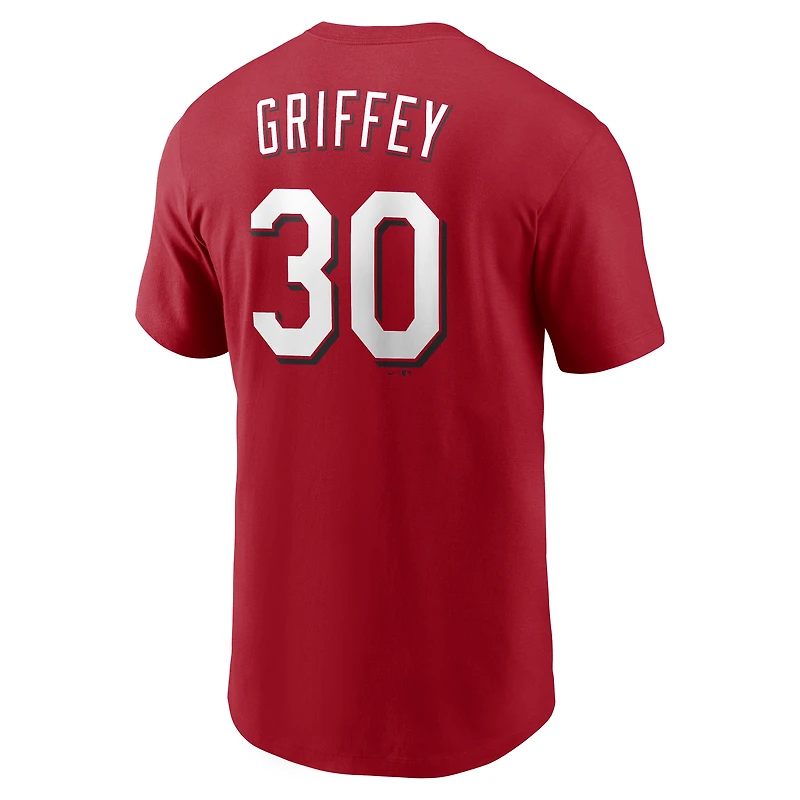 T-shirt Nike Ken Griffey Jr. rouge Cincinnati Reds Cooperstown Collection pour homme, nom et numéro