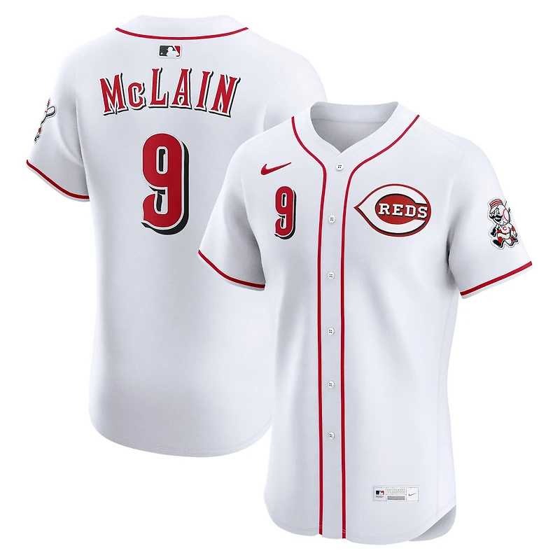 Men's Nike Matt McLain White Cincinnati Reds Home Elite Jersey