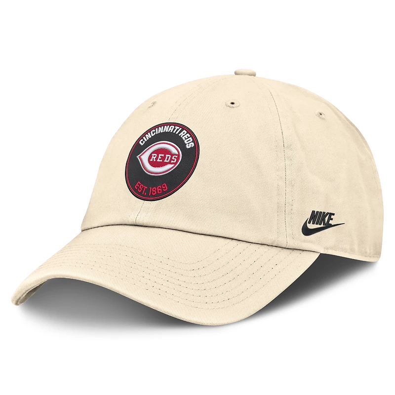 Men's Nike Natural Cincinnati Reds Cooperstown Collection Club Adjustable Hat