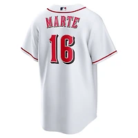 Men's Nike Noelvi Marte White Cincinnati Reds Home Replica Jersey
