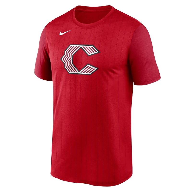 T-shirt Nike Legend Dri-FIT rouge pour homme, collection authentique City Connect 2026 des Reds de Cincinnati.