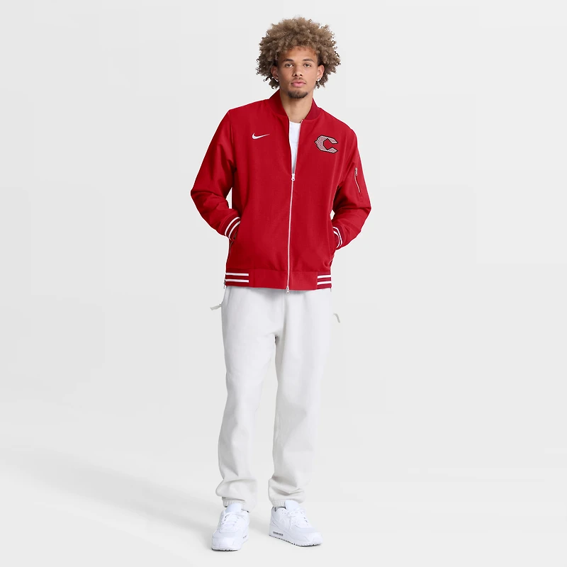 Men's Nike Red Cincinnati Reds 2026 City Connect Authentic Collection Relaxed Full-Zip Bomber Jacket