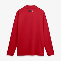 Pull-over Nike Authentic Collection Dri-FIT Raglan demi-zip pour homme, rouge, Cincinnati Reds.