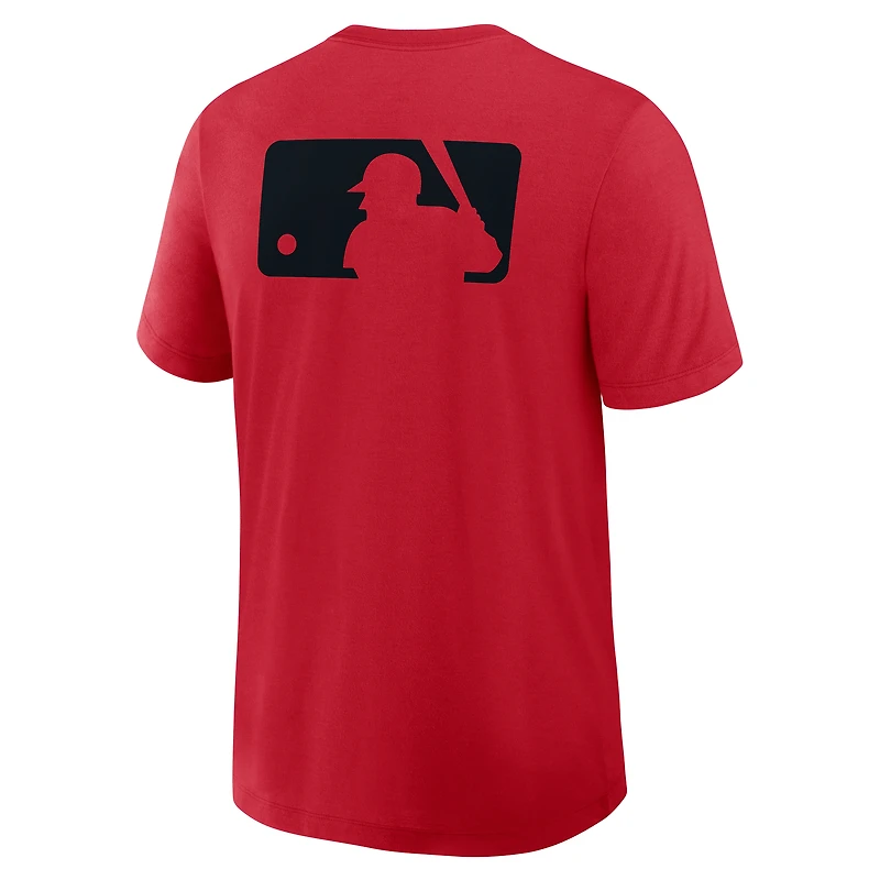 T-shirt Nike rouge pour homme, collection authentique des Reds de Cincinnati, Tri-Blend Dri-FIT, coupe Early Work