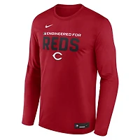 Men's Nike Red Cincinnati Reds Authentic Collection Legend Dri-FIT Long Sleeve T-Shirt