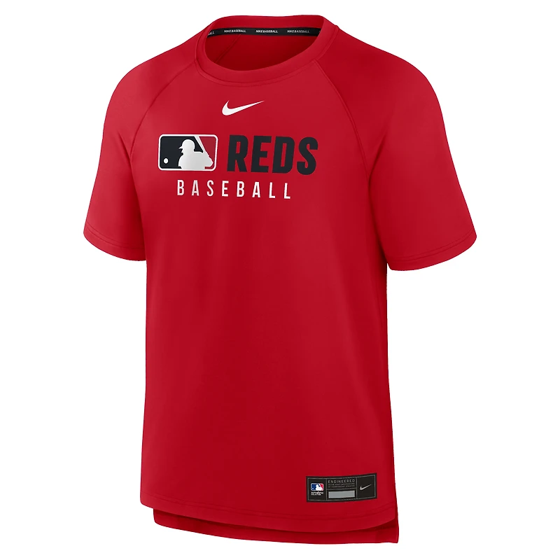 T-shirt Nike rouge authentique d'avant-match des Reds de Cincinnati pour homme