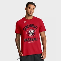 T-shirt Nike rouge pour homme, collection Cooperstown des Reds de Cincinnati