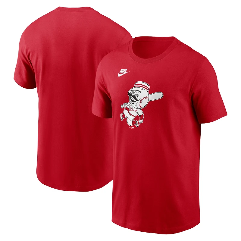 T-shirt Nike rouge avec logo de l'équipe la collection Cooperstown des Cincinnati Reds pour homme