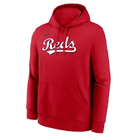 Sweat à capuche Nike Dri-Fit Club rouge Cincinnati Reds pour homme