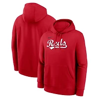 Sweat à capuche Nike Dri-Fit Club rouge Cincinnati Reds pour homme
