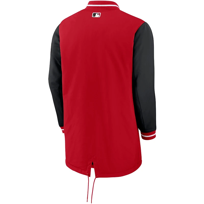 Veste entièrement zippée Nike rouge Cincinnati Reds Dugout Performance pour homme
