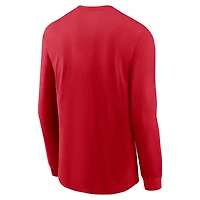 T-shirt à manches longues Nike rouge Cincinnati Reds Repeater pour homme