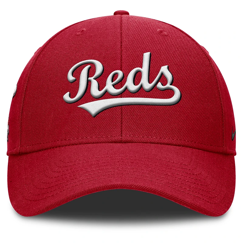 Casquette ajustable Nike Red Cincinnati Reds Rise Gaberdine pour homme
