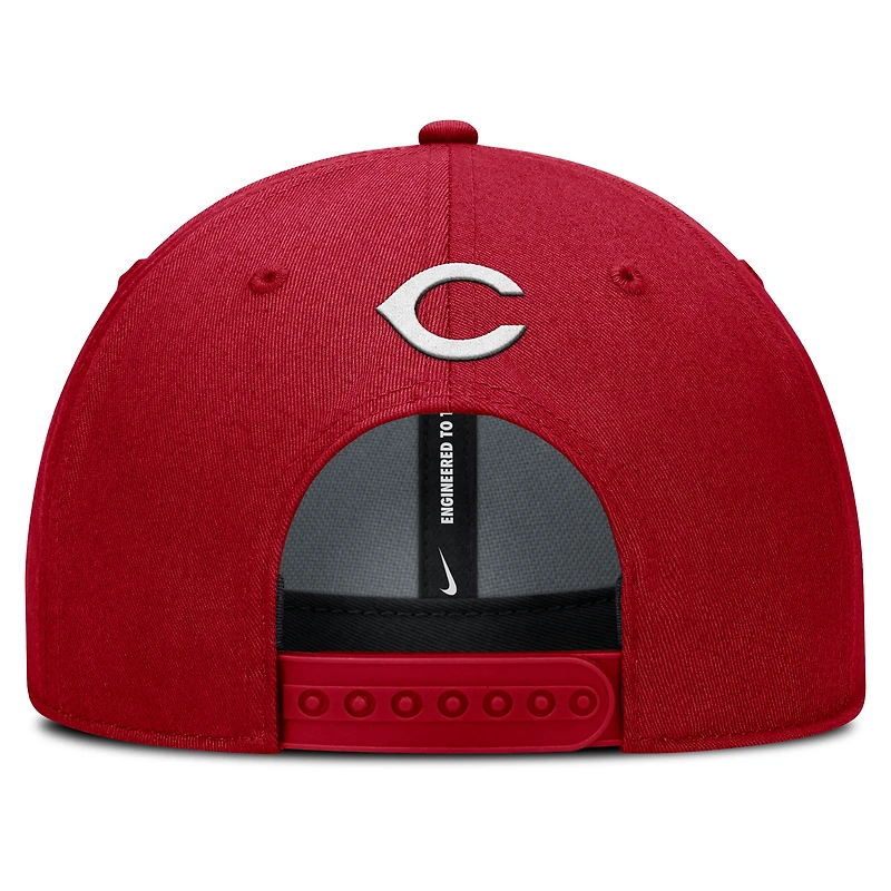 Casquette ajustable Nike Red Cincinnati Reds Rise Gaberdine pour homme
