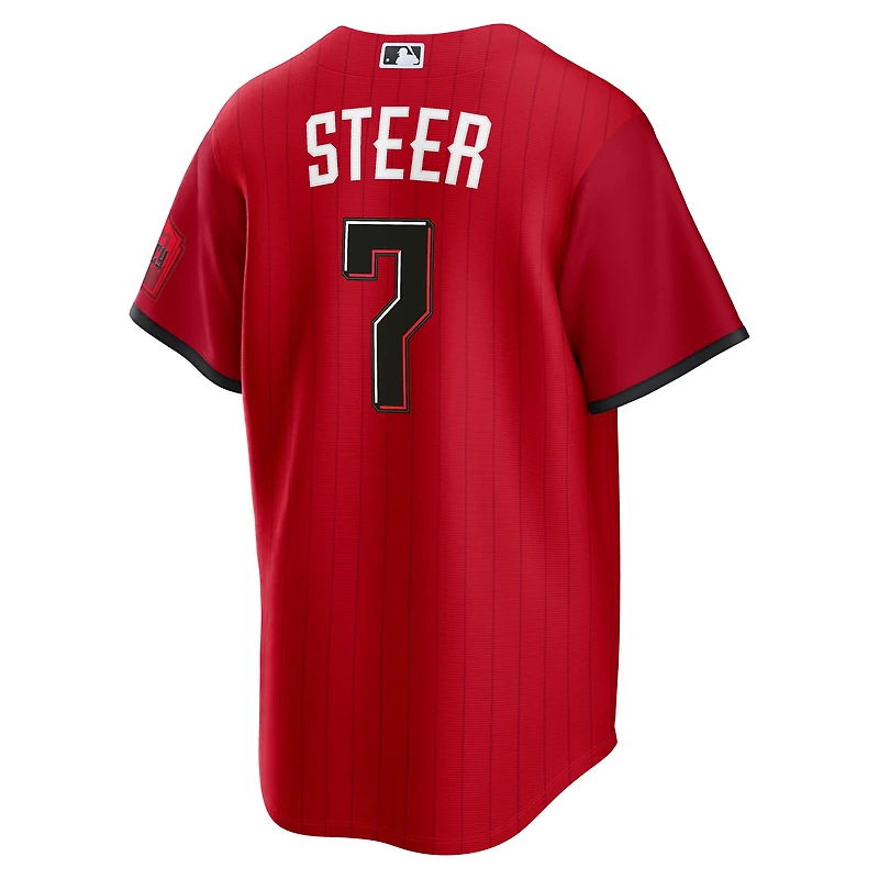 Men's Nike Spencer Steer Red Cincinnati Reds 2026 City Connect Stadium Jersey