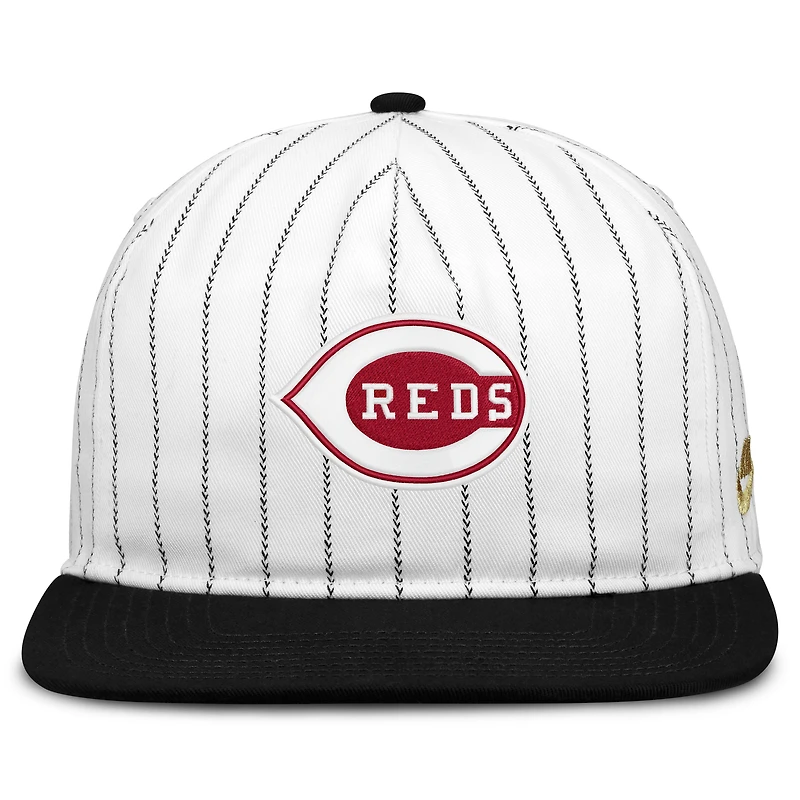 Casquette ajustable Nike Pro Cincinnati Reds Cooperstown Collection blanche et noire pour homme