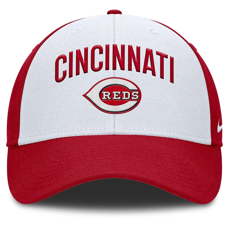Men's Nike White/Red Cincinnati Reds Club Performance Adjustable Hat