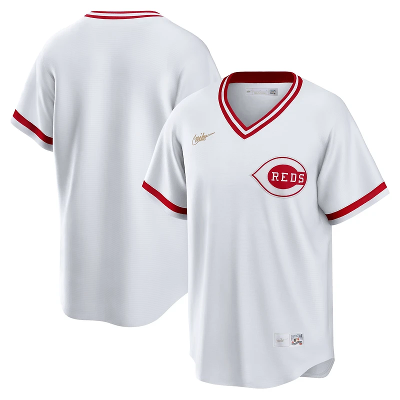 Maillot Nike pour homme blanc Cincinnati Reds Home Cooperstown Collection Team