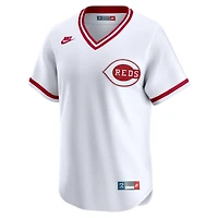 Maillot Nike blanc pour homme Cincinnati Reds Throwback Cooperstown Collection Limited
