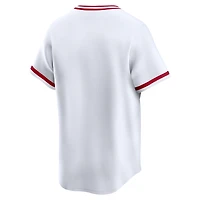 Maillot Nike blanc pour homme Cincinnati Reds Throwback Cooperstown Collection Limited