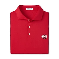 Polo de performance Hugo rouge Peter Millar pour homme, modèle Cincinnati Reds.