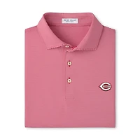 Men's Peter Millar Red Cincinnati Reds Jubilee Stripe Polo
