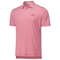 Polo en jersey extensible à rayures Jubilee Peter Millar Red Cincinnati Reds pour hommes