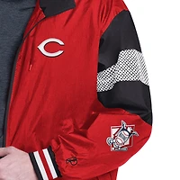 Veste à capuche zippée légère rouge et noire Cincinnati Reds Legacy pour homme