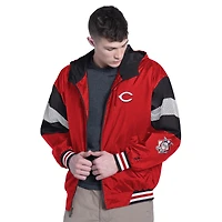 Men's Pro Player Red/Black Cincinnati Reds Legacy Lightweight Full-Zip Hooded Jacket