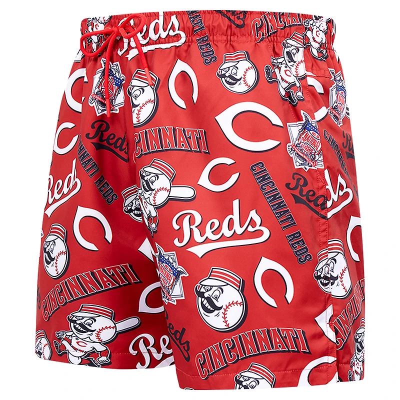 Short tissé Pro Standard noir pour hommes, Cincinnati Reds Toss Logo