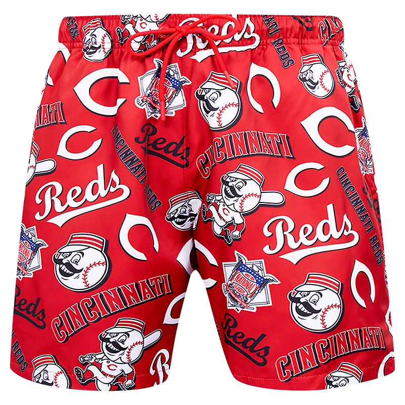 Short tissé Pro Standard noir pour hommes, Cincinnati Reds Toss Logo