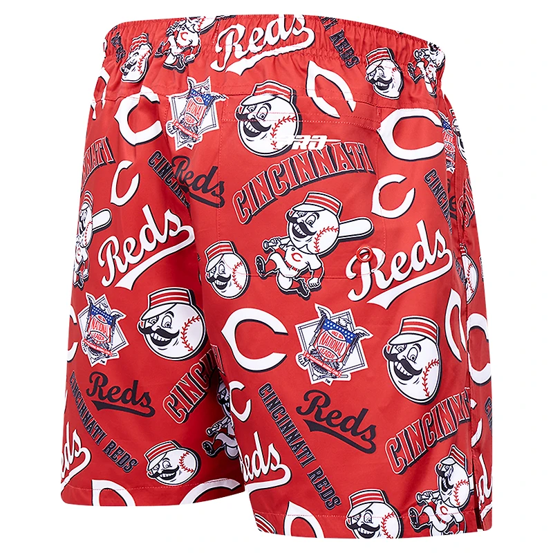 Men's Pro Standard Black Cincinnati Reds Toss Logo Woven Shorts