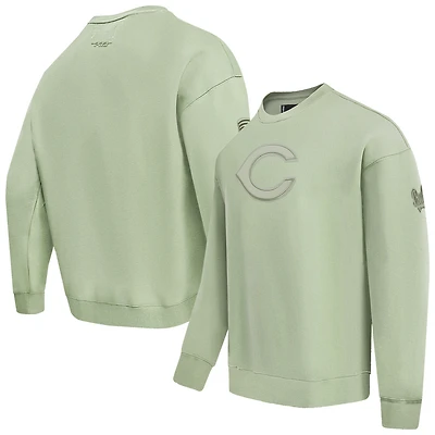 Men's Pro Standard Green Cincinnati Reds Neutral Drop Shoulder Pullover Sweatshirt