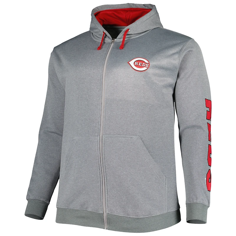 Sweat à capuche Profile Ash Cincinnati Reds Big & Tall pour homme