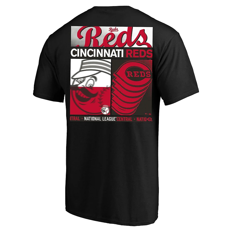 Men's Profile  Black Cincinnati Reds Big & Tall Two-Sided Graphic T-Shirt